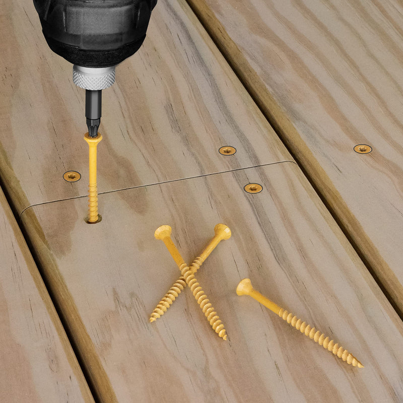 [Australia - AusPower] - Deck Plus 48423 Wood Screws #10 x 4", Tan, 1lb Box, 43 pieces 