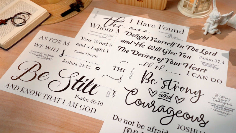 BBTO Bible Verse Stickers Peel & Stick,Be Still Be Still