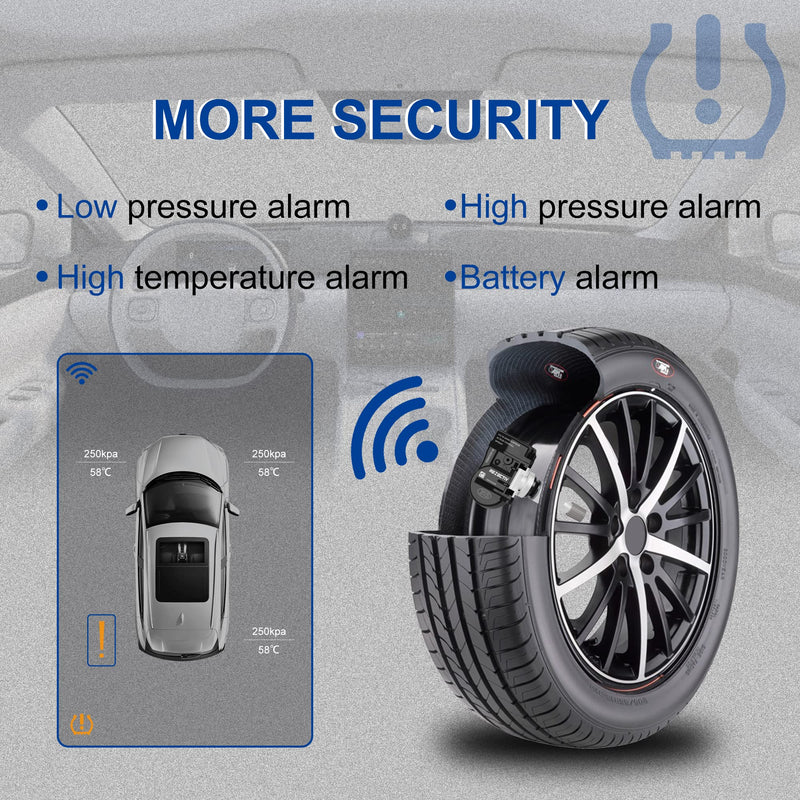 [Australia - AusPower] - TPMS Sensor 4PCS Dodge, 315Mhz Tire Pressure Monitor Sensors Compatible with Dodge Replace OE#56053030AC 68078861AA 56053036AA 56029479AA 56053030AB 56053036AA 56029465AB 4313057L00 52933A5000 