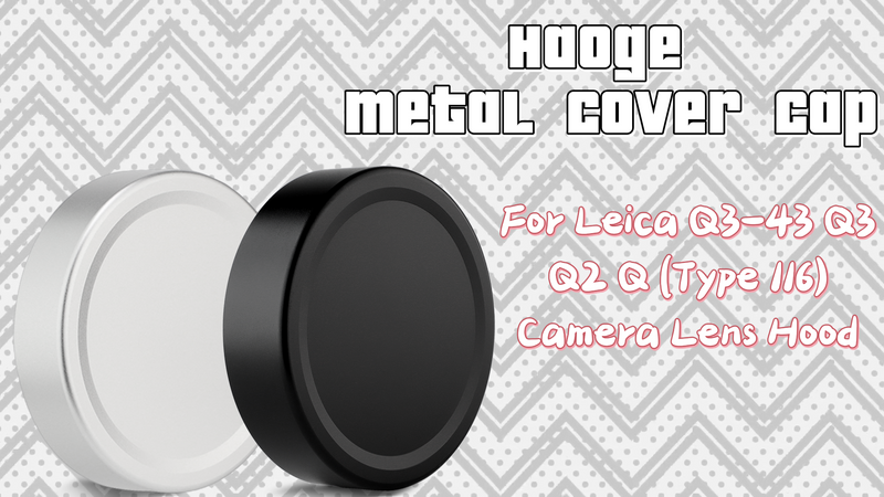 Haoge Metal Front Lens Cap Cover for Leica Q3 Q3-43 Q2 Q Type 116 Type116 Digital Camera Accessories Black
