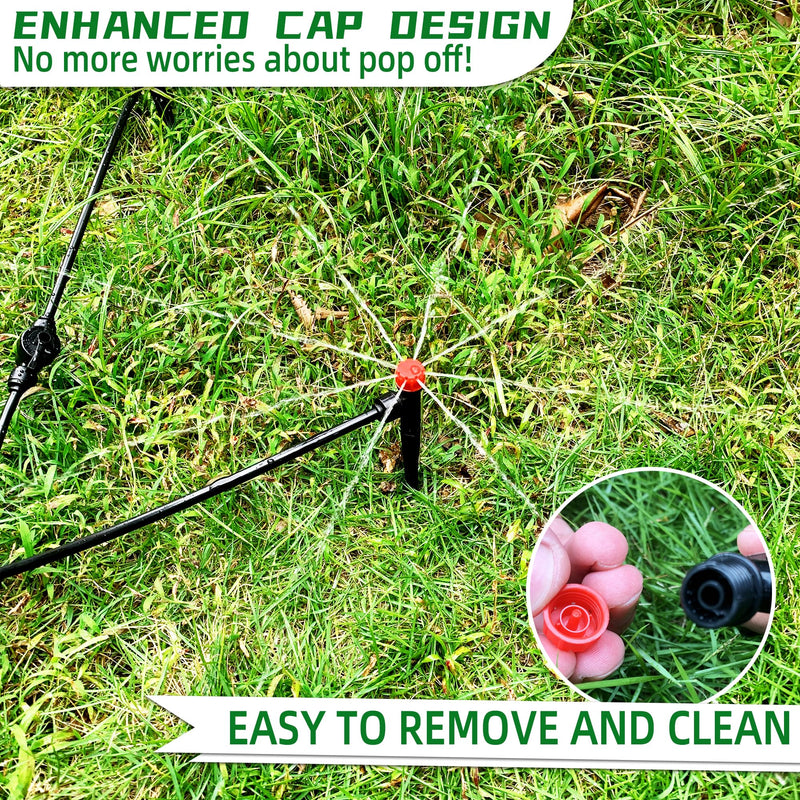 [Australia - AusPower] - 30PCS Push-to-Fit Drip Irrigation Emitters for 1/4 inch Irrigation Tubing, Adjustable 360 Degree Drip Emitter Sprayer with Stake, Irrigation Dripper Sprinklers for Drip Irrigation System 30PCS Drip Irrigation Emitters Sprayer 