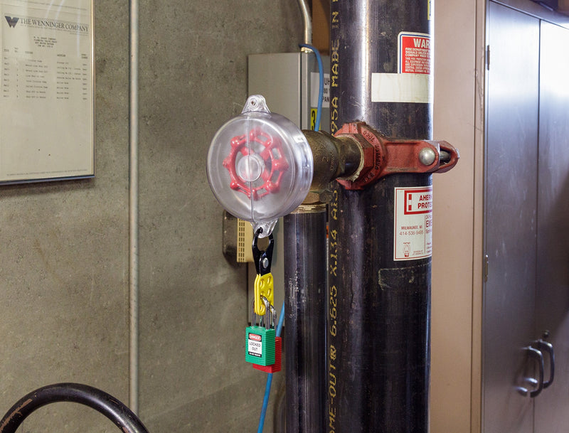 Brady 145581 Gate Valve Lockout Device, 3.1" Diameter, Styrene Acrylonitrile, 1.4" Height, 4.7" Wide, 4.7" Length