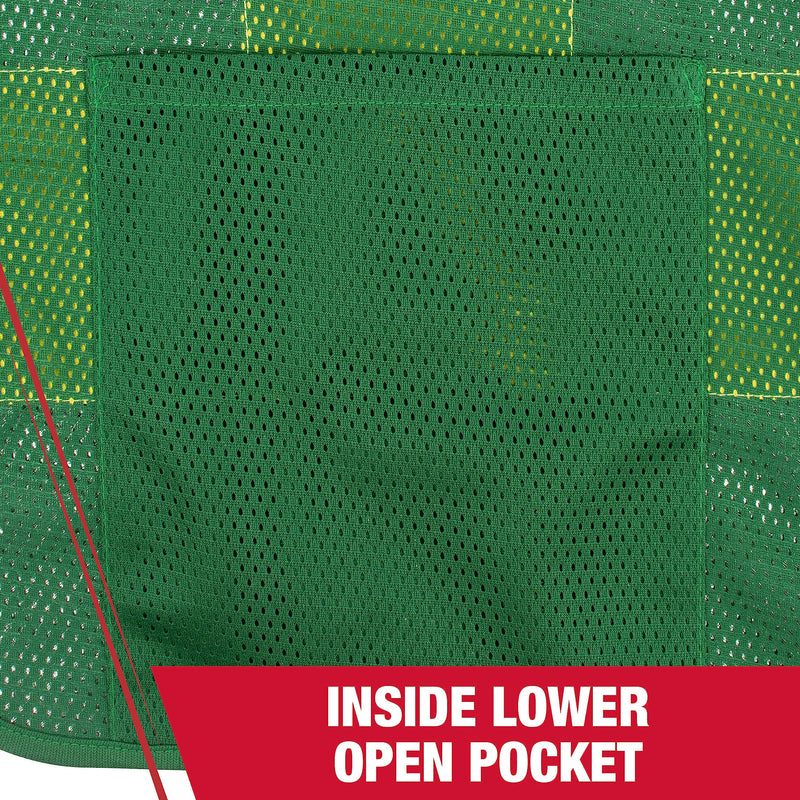 Radians SV22-1 Economy Type O Class 1 Safety Vest Size Medium, Hunter Green Mesh with Contrasting Tape - 1 Each