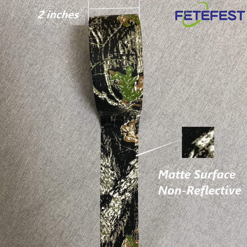 Camo Tape Camouflage Tape No Residue, Non-Reflective 2" by 30Yard with Various Camo Patents Maple Camo