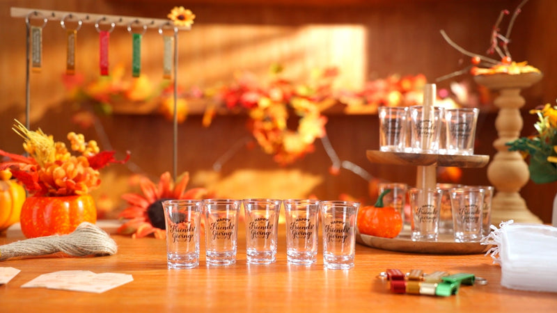 Roshtia Glass Bottle Opener with Card 30 Thanksgiving Acrylic