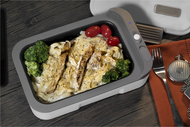 Hot Bento – Self Heated Lunch Box and Food Warmer – Battery Powered Portable Titanium