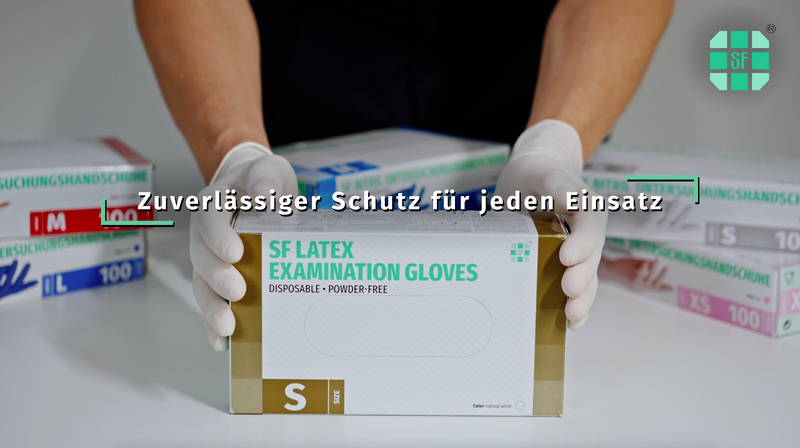 Disposable Latex Gloves, Powder-Free, Non-Sterile Disposable Gloves, Examination Gloves, Box of 100, XL, White