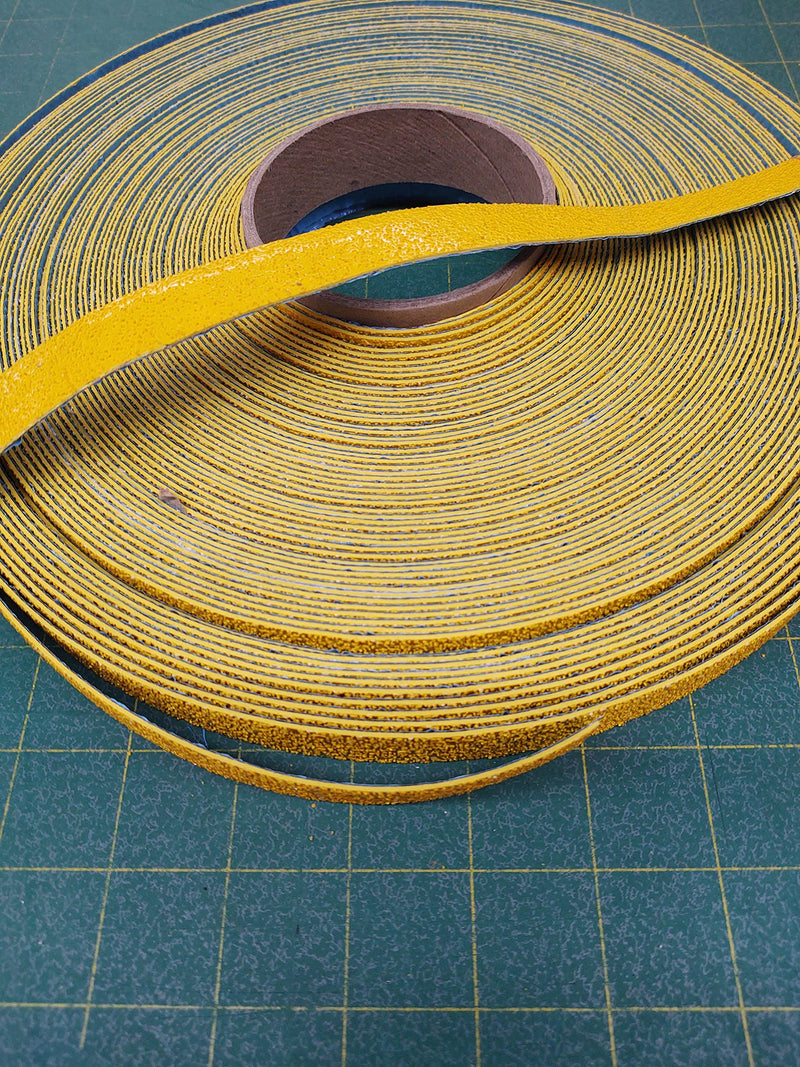 DuraMark Slip Resistant Sensory Path and Safety Outdoor Heavy Duty Rubber Base RPT-750 Yellow Reflective Pavement Marking Tape -(1" X 36" Pack of 6 Strips) 1" X 36"