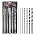 Wood Drill Bit Set 7-Piece HSS-G Auger Drill Bit Set | Wood drill bit long, diameter 4 mm, 5 mm, 6 mm, 7 mm, 8 mm, 10 mm, 12 mm x 230 mm 7-piece wood drill set