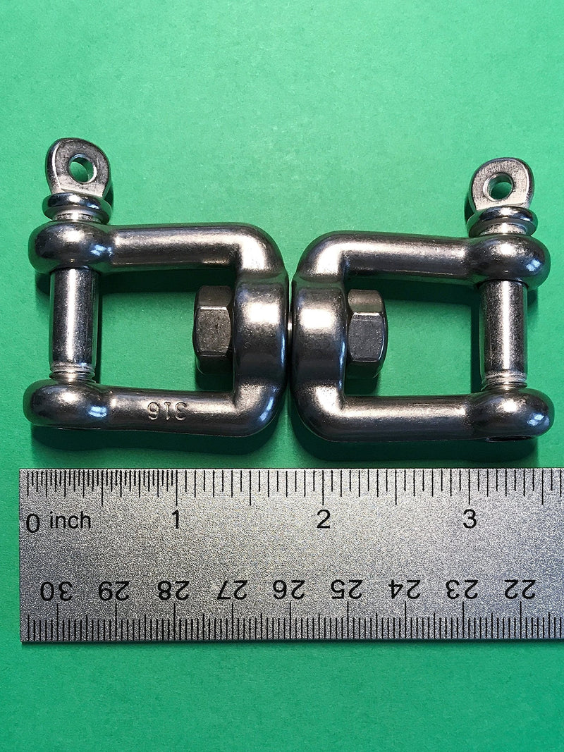US Stainless Stainless Steel 316 Anchor Swivel Jaw and Jaw 5/16" or 8mm Marine Grade