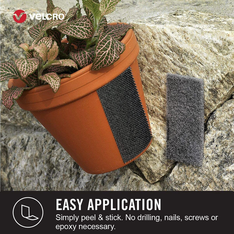 [Australia - AusPower] - VELCRO Brand Extreme Outdoor Heavy Duty Tape | 10Ft x 1 In | Holds 15 lbs | Black with Stick on Adhesive | Strong Weather Resistant Holding Power - 91843 