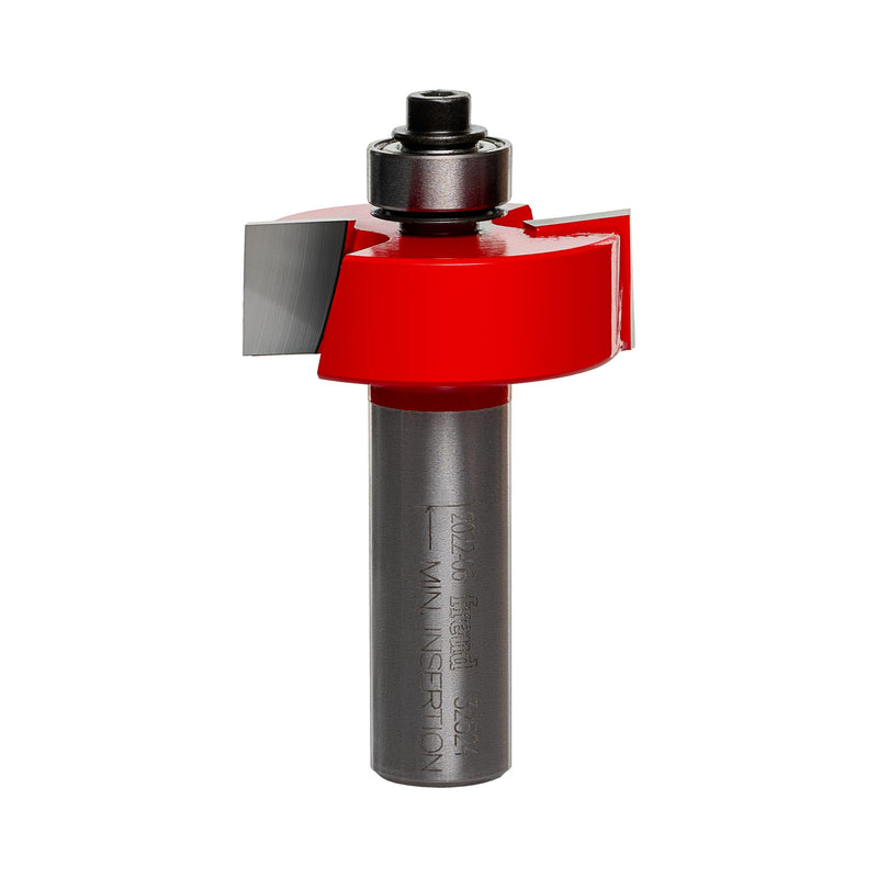 Freud Depth Rabbeting Bit with Interchangeable Bearings and Wrench for Furniture Makers, Cabinetmakers And Carpenters - 1/2" Height, 1-3/8" Dia., 2-1/4" Length, 1/2" Shank - 32-524