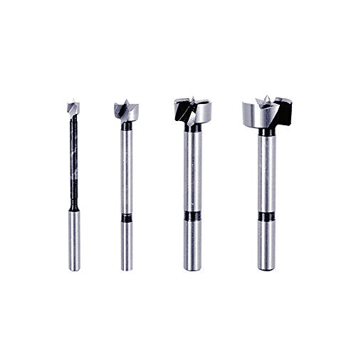 Diablo Forstner drill bit set, 1/4 to 1 inch diameter, 3-1/2 inch length, 4 pieces