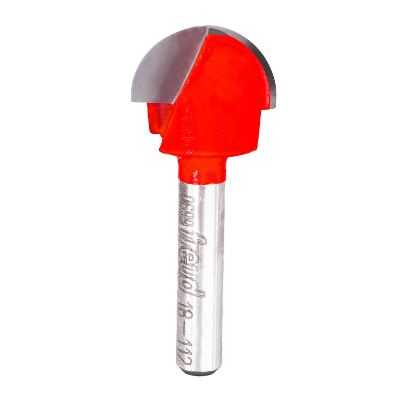 [Australia - AusPower] - Freud 18-112: 3/8" Radius Round Nose Bit, Perma-shield Coating Red, Pack of 1, 3/4-Inch Diameter Round Nose Router Bit with 1/4-Inch Shank 