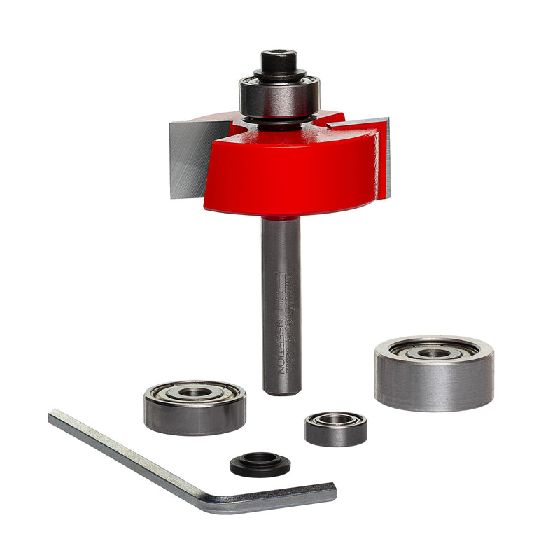 Freud 32-502 Multi-Rabbet Router Bit Set with 4 Bearings - 1/4" Shank