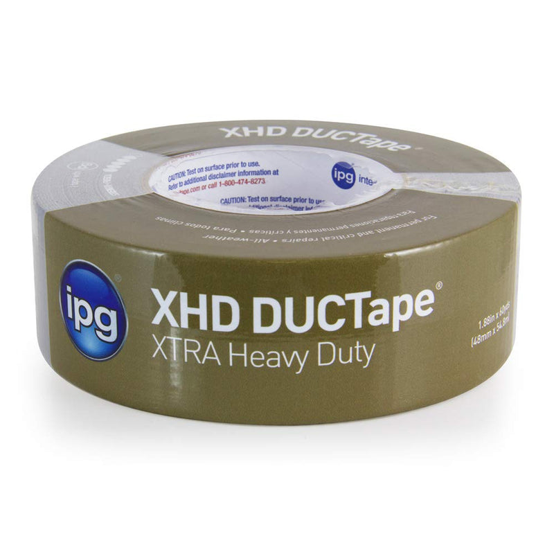 IPG XHD DUCTape, Extra Heavy Duty Duct Tape, 1.88" x 60 yd, Silver (Single Roll) Single Roll