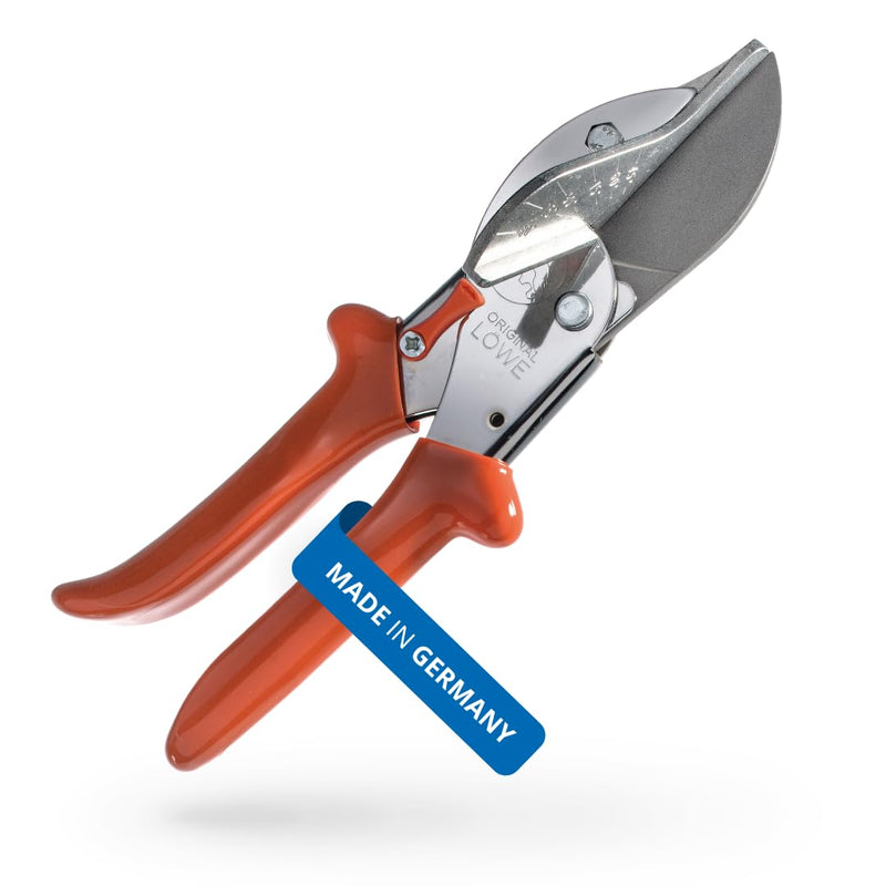 Original LÖWE Sharp Miter Shears 3.104 | With 45 Degree Stops for Precision Cutting | Professional Grade Angle Cutter Tool for Plastic, Rubber, Wood, PVC, Leather, Metal | Made in Germany Garden