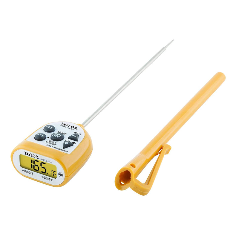 [Australia - AusPower] - Taylor Compact Waterproof Digital Thermometer, 4.5 Inch Stem, Yellow 