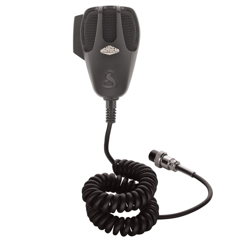 [Australia - AusPower] - Cobra HG M73 Premium Dynamic Replacement CB Microphone (Black) – 4 Pin Connector, 9 Foot Cord, Heavy Duty ABS Shell, Wire Mesh Grille, Left Side Push To Talk, Chrome Connector 