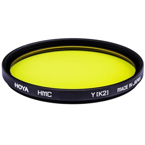 HOYA HMC K2 58mm Lens Filter (Yellow)– Tonal Enhancing Camera Filter for B&W Photography with Slim Aluminum Frame, Multi-Coated Optical Glass, Reduces Flare & Ghosting, Improves Contrast & Clarity