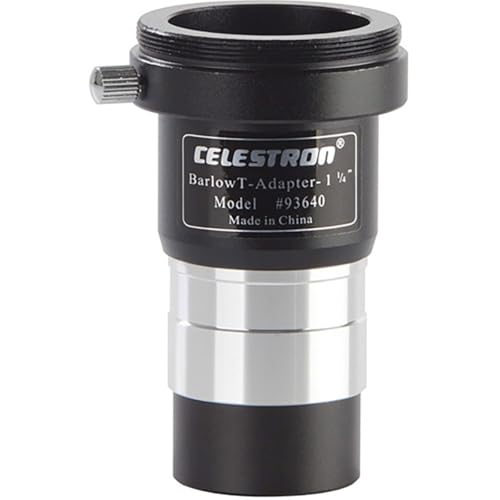 Celestron Universal 1.25" T-Adapter & 2X Barlow Lens for Telescopes