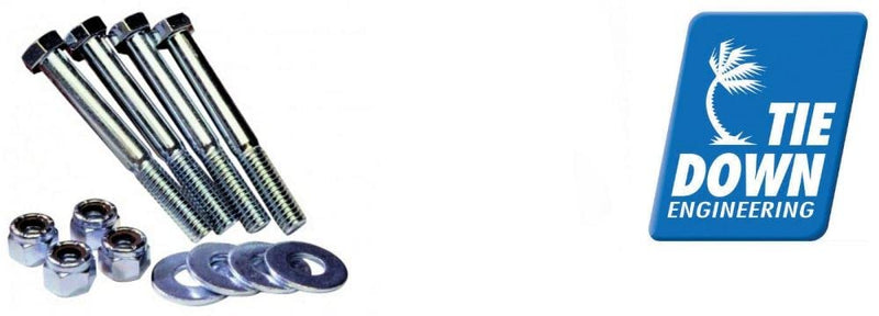 [Australia - AusPower] - Tie Down Engineering Zinc Plated Grade 5 Steel HEX Head Bolts 1/2 in. x 3-1/2 in. with Washers and Nuts - Pack of 4 