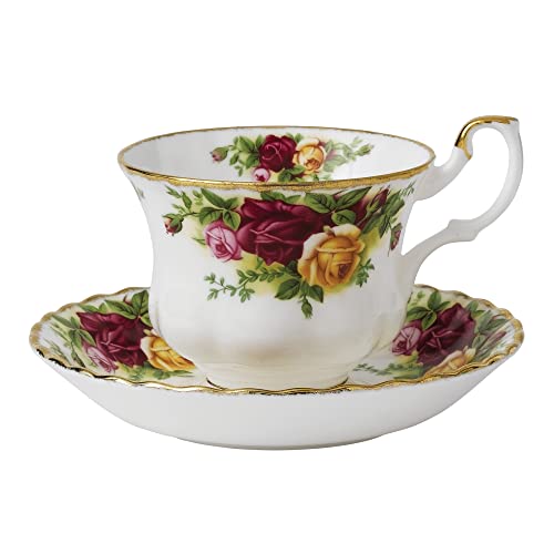 Royal Albert Old Country Roses Teacup & Saucer Set OLD COUNTRY ROSES TEACUP & SAUCER SET, 6.5 OZ