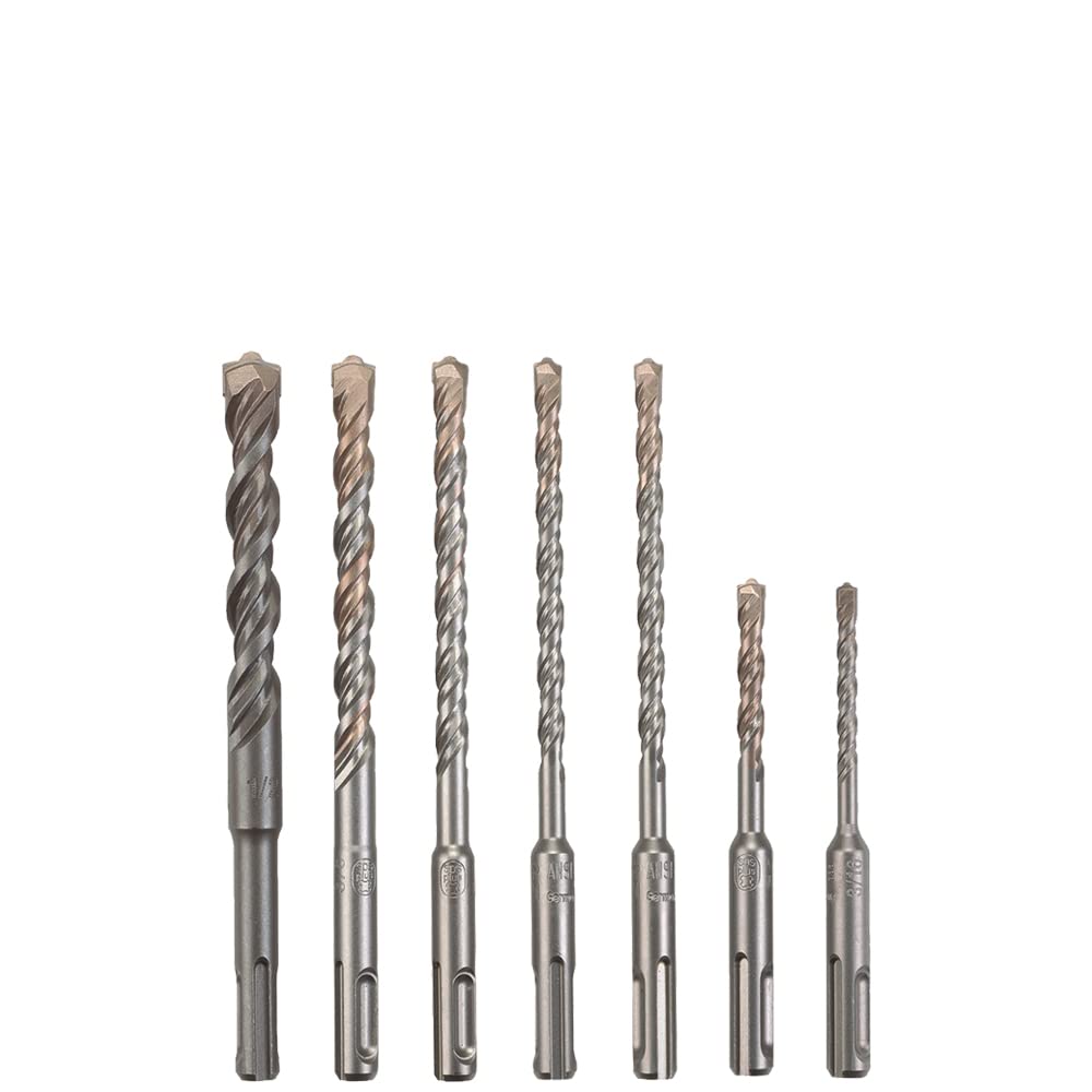 BOSCH HCK001 7 Piece Carbide-Tipped SDS-plus Rotary Hammer Drill Bit Set with Storage Case 7pc