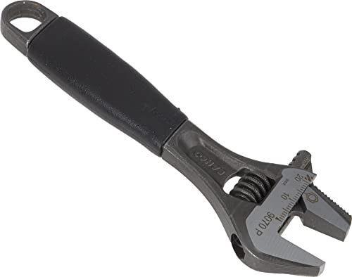 Bahco 9070P black Ergo adjustable wrench with reversible jaw, 150mm (6in) length