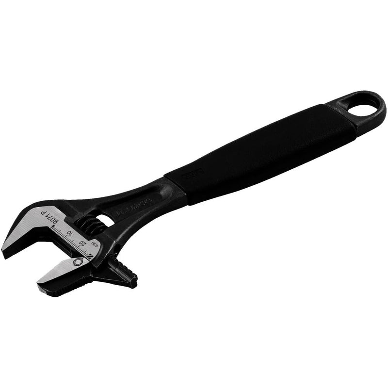 Bahco 9071P Reversible Jaw Black Ergo Adjustable Wrench, 200mm Length 8in