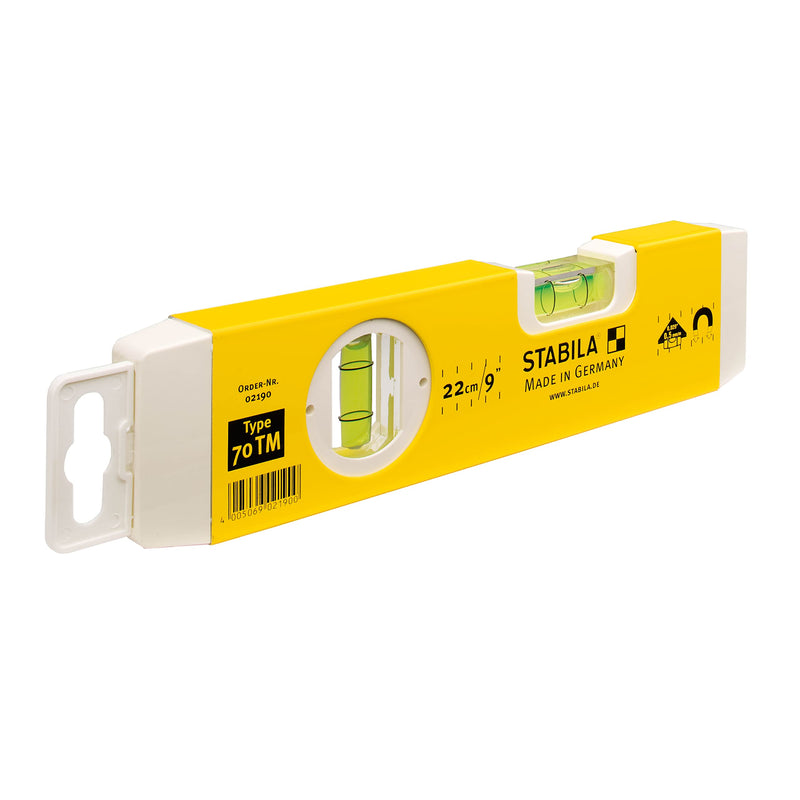 [Australia - AusPower] - Stabila 70tm Torpedo Level 25cm Magnetic Base Magnetic,Horizontal 