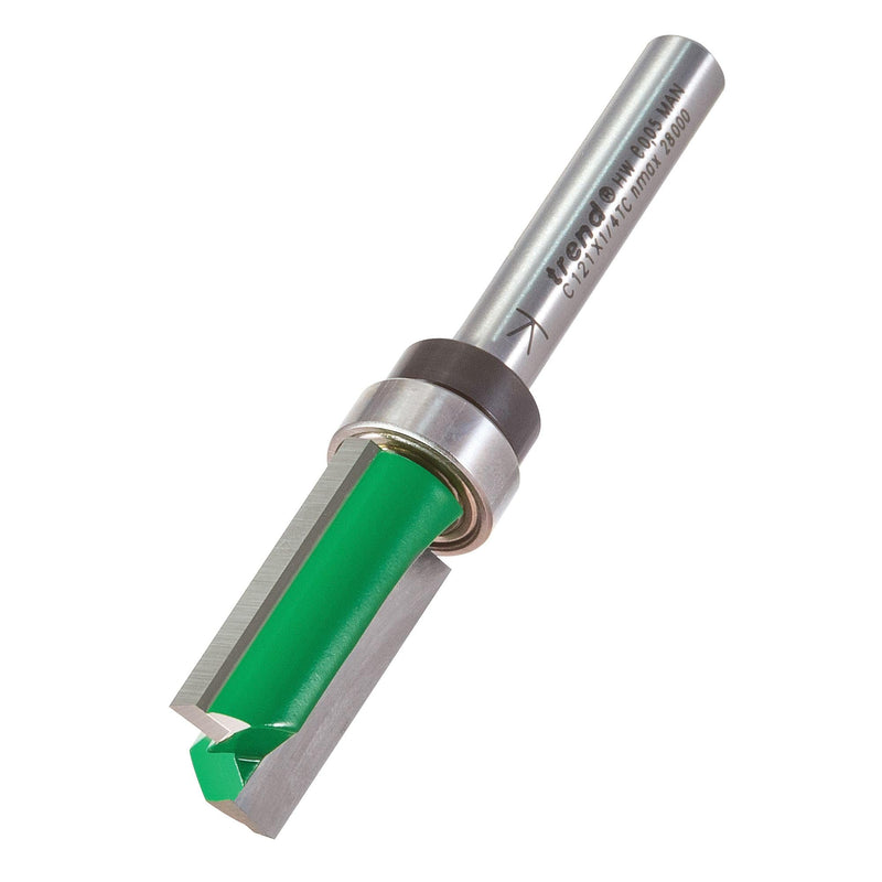 Trend CraftPro Guided Profiler Cutter Router Bit, 1/4 Inch Shank, 1/2 Inch Cut Diameter & 1 Inch Cut Length, Tungsten Carbide Tipped, C121X1/4TC
