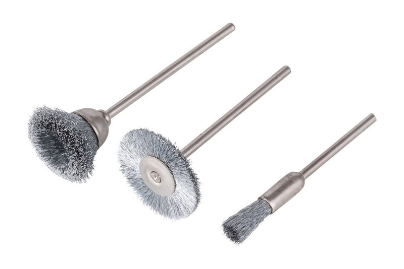 Wolfcraft 2114 Set (3) Mini Wire Brushes 10-25mm