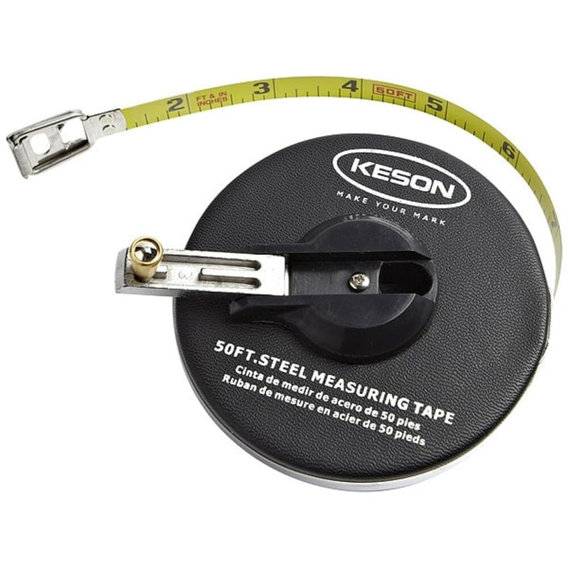 Keson 50 ft Tape Measure, 3/8 in Blade ST5018-1 Each 15.2 m ft, in, 1/8