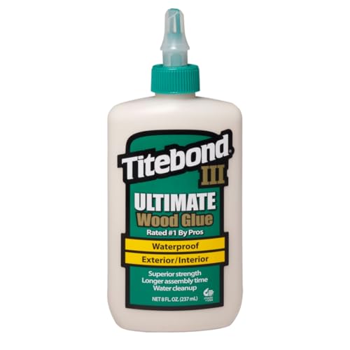 Titebond III Ultimate Wood Glue 8-ounce bottle for woodworking projects
