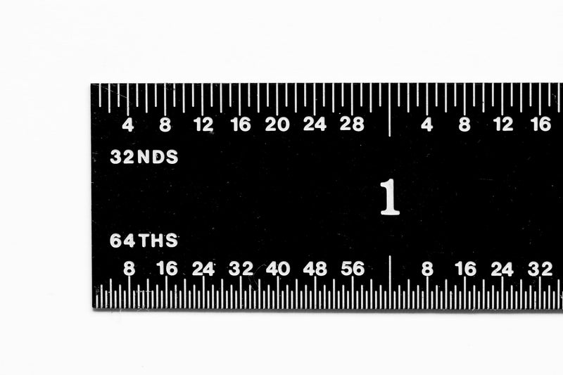 [Australia - AusPower] - PEC Tools 161-024EZ, 24 Inch Flexible Ruler, 16R (32nds, 64ths, 50 THS, 100ths),Made in US, Stainless Steel, Black Chrome 24 Inch-16R 