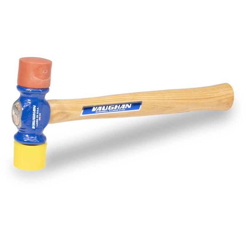 [Australia - AusPower] - VAUGHAN Soft Face Hammer, American High Carbon Steel Head, 12 oz, Made In The USA, SF12, VN19410 Red/Yellow 
