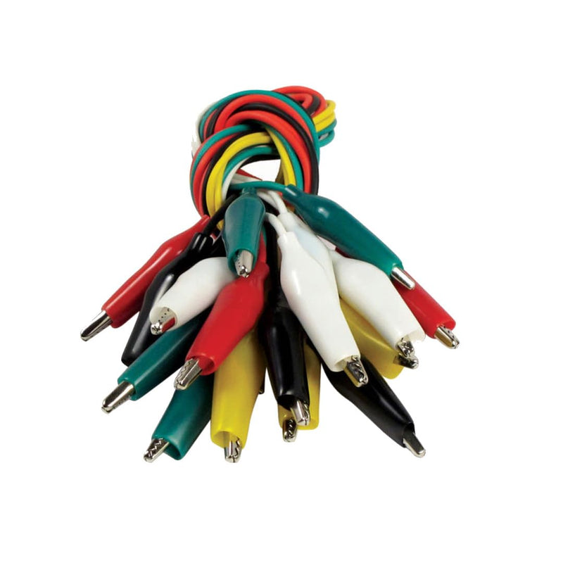 [Australia - AusPower] - SE 10-Piece Test Lead Set with Alligator Clips – 22" 28-Gauge Copper Wire, Vinyl-Covered Clips – TL10 