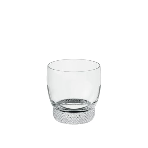Villeroy & Boch Octavie Double Old Fashioned Whiskey Glass, 6.75 oz, 3.5 x 3.6 in, Crystal Glass, Made in Germany, Elegant, Faceted Base, Transparent