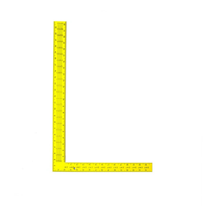Swanson Tool TS154 Steel Rafter Square 16-Inch X 24-Inch (Yellow with Black Gradations) Steel Rafter Builder Squares 16x24