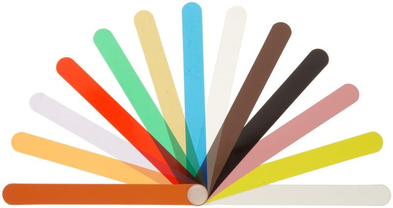 Precision Brand 78905 Plastic Thickness Gage Fan Blade Assortment, 0.001-0.03" Thickness Range, 1/2" Width, 5" Length, 13 Blades