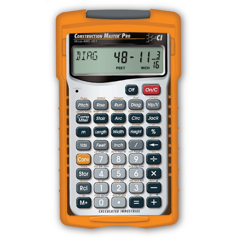 [Australia - AusPower] - Calculated Industries 4065 Construction Master Pro Advanced Construction Math Feet-inch-Fraction Calculator for Contractors, Estimators, Builders, Framers, Remodelers, Renovators and Carpenters Handheld 