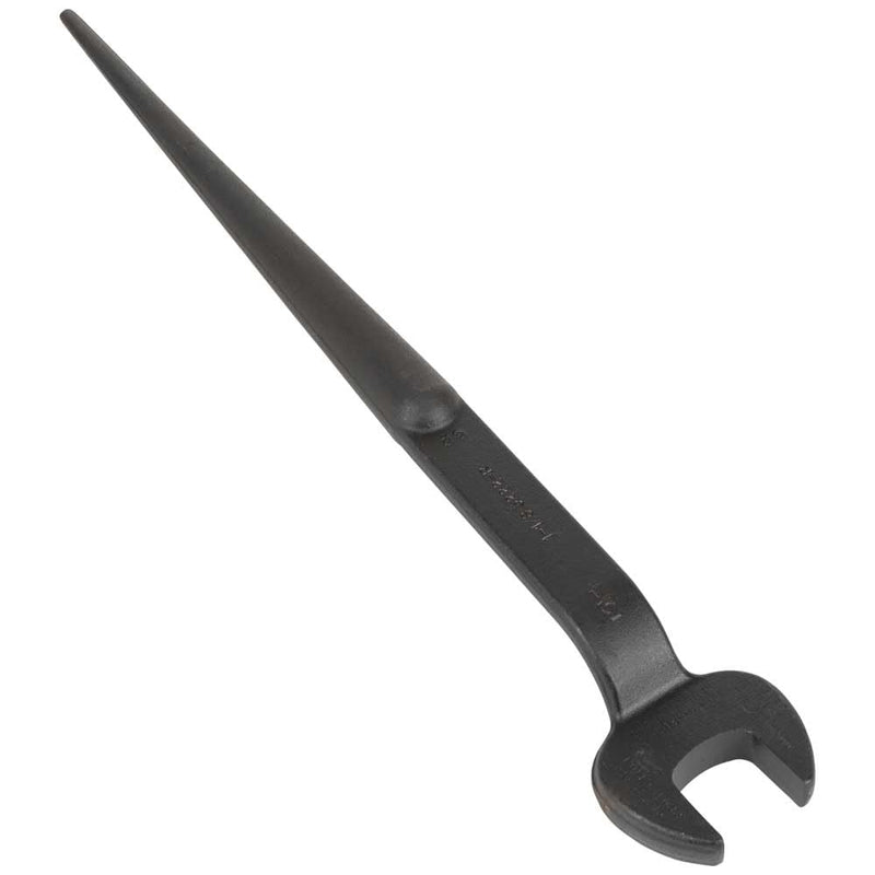 KLEIN TOOLS 3222 Construction Spud Wrench, Made in USA, 1-1/8-Inch Nominal Opening, 3/4-Inch Bolt for U.S. Regular Nut 1 to 1/4-Inch Taper