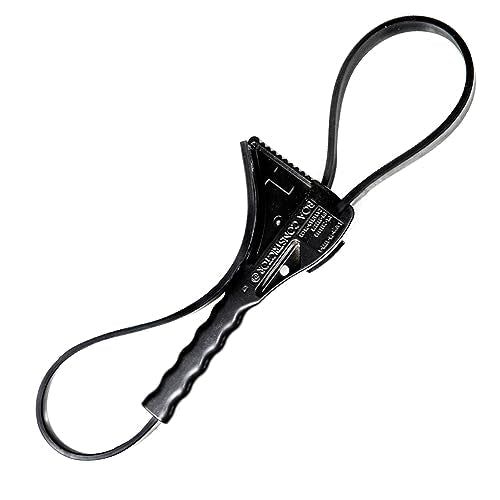 BOA CONSTRICTOR BO13010 adjustable strap wrench with 12-inch body and 39-inch black strap, powder finish