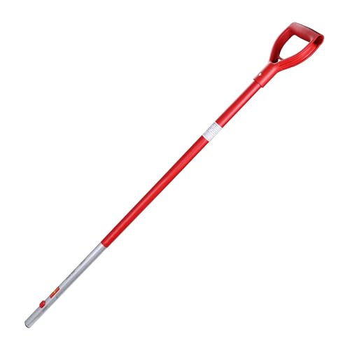 WOLF Garten ZMAD Multi-Change aluminium D-grip handle, red, 85 cm for manual lawn aerators
