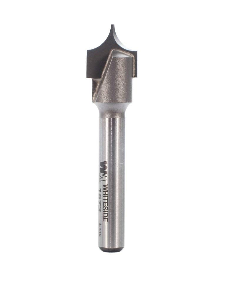 [Australia - AusPower] - Whiteside Router Bits 1572 Point Cutting Round Over Bit with 1/4-Inch Radius, 1/2-Inch Cutting Diameter and 1/2-Inch Cutting Length 