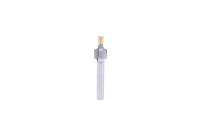 Whiteside 1980 Small Pilot Roundover Router Bit: 1/8 Inch Radius, 3/8 Inch Large Diameter, 7/16 Inch Cutting Length, 1/4 Inch Shank, 2 Inch Overall Length, 5/32 Inch Brass Pilot Diameter