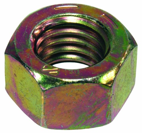 Hillman Grade 8 3/8-inch hex nuts, 100-pack, shown in a product image