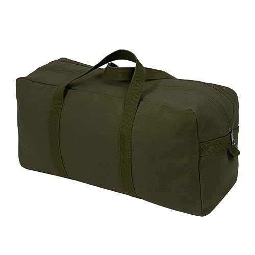 Rothco olive drab canvas tanker style tool bag with durable handles and spacious multipurpose gear compartment