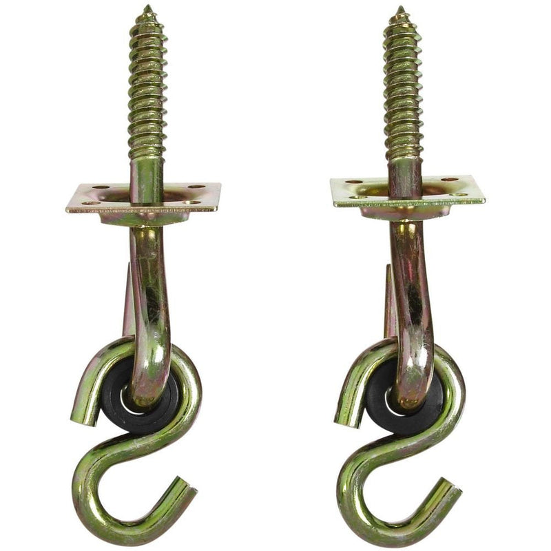 [Australia - AusPower] - National Hardware N264-069 V2038 Swing Hook Kits in Yellow Chromate, White, 2 count(Pack of 1) 